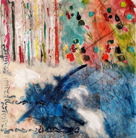 blaues Wunder - bunte Kuh 45x50 (270 €)