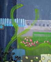 Garten, Dämmerung 50x60